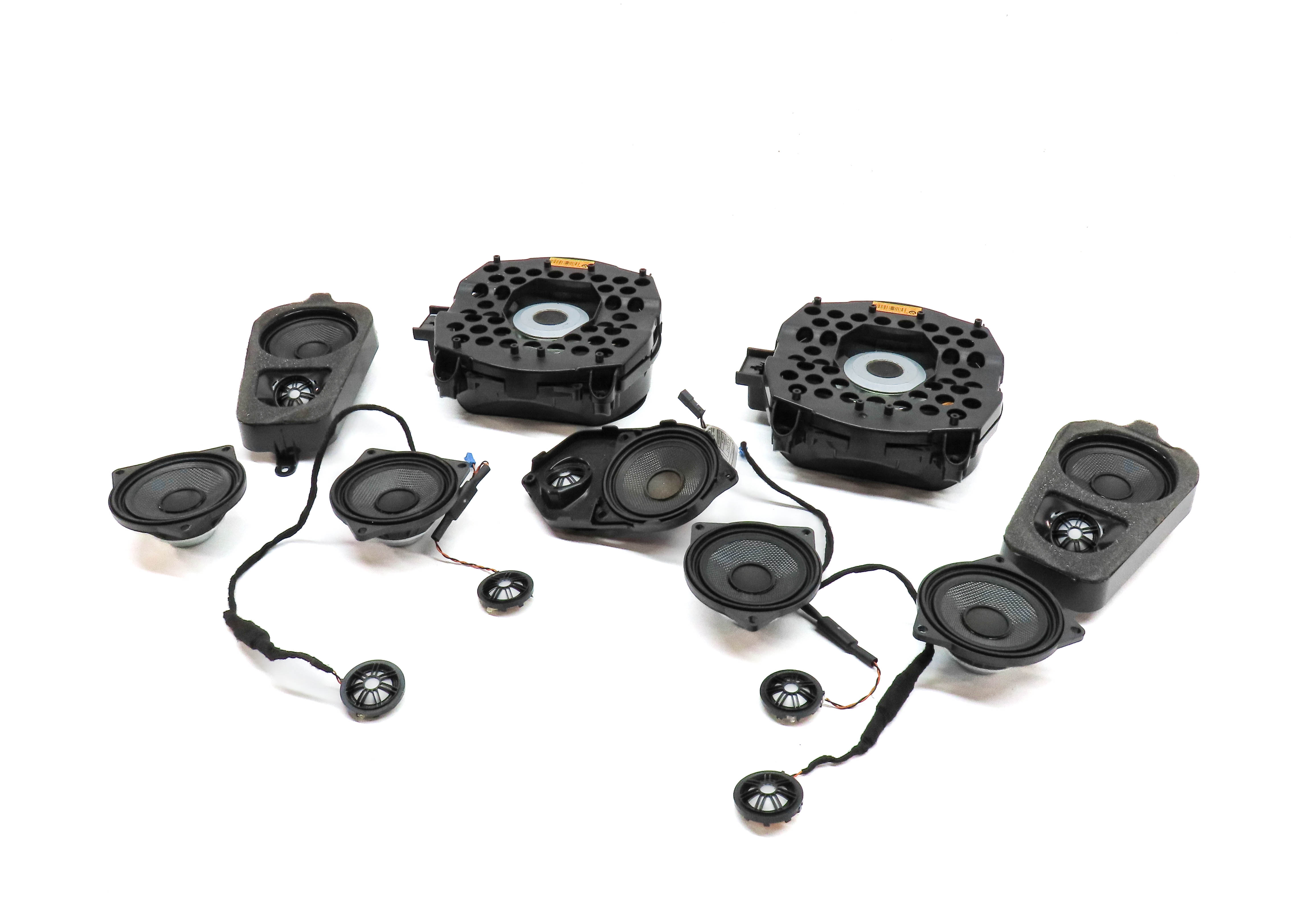 2013 BMW X5 (E70) RADIO AUDIO SOUND SYSTEM SPEAKER TWEETER SUBWOOFER SET/16 — exact item pictured